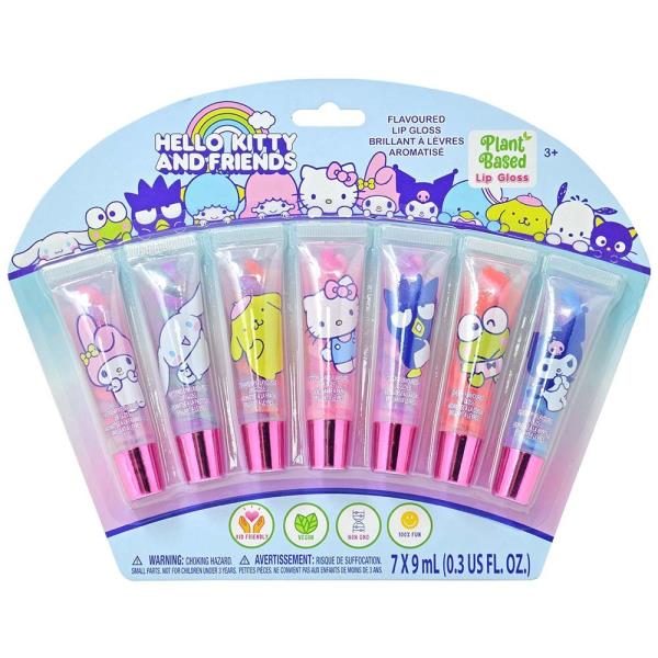 HELLO KITTY AND FRIENDS 7PK SWIRL LIP GLOSS