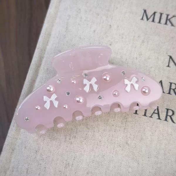 RHINESTONE RIBBON HAIR CLAW CLIP
