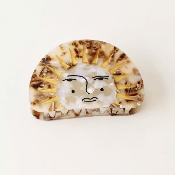 SUN FACE HAIR CLAW CLIP