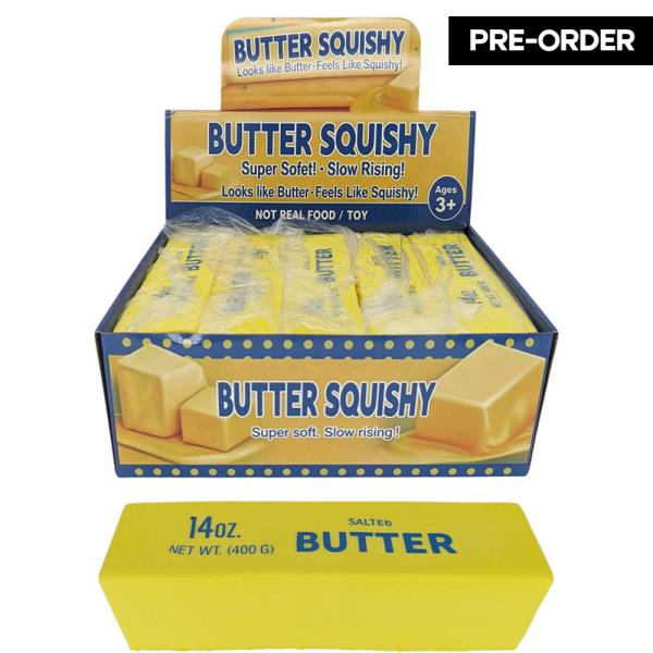 ETA-5/31 BUTTER SQUISHY SQUEEZE SUPER SOFT SLOW RISING TOY 14OZ BUTTER (10 UNITS)