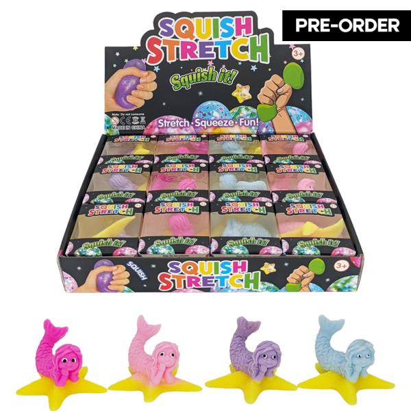 ETA-5/31 SQUISHY SQUEEZE STRETCH STRETCH SQUEEZE FUN MERMAID TOY (12 UNITS)