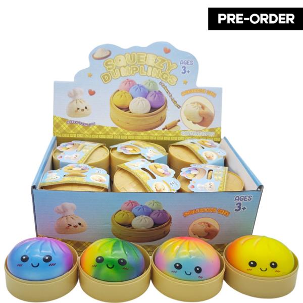ETA-5/31 SQUISHY SQUEEZE DUMPLINGS TOY (12 UNITS)
