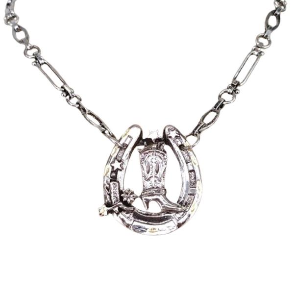 HORSESHOE PENDANT CHAIN NECKLACE