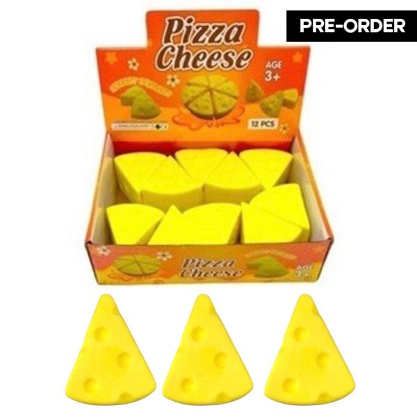 ETA-5/31 TRIANGLE CHEESE SQUISHY SQUEEZE TOY (12 UNITS)