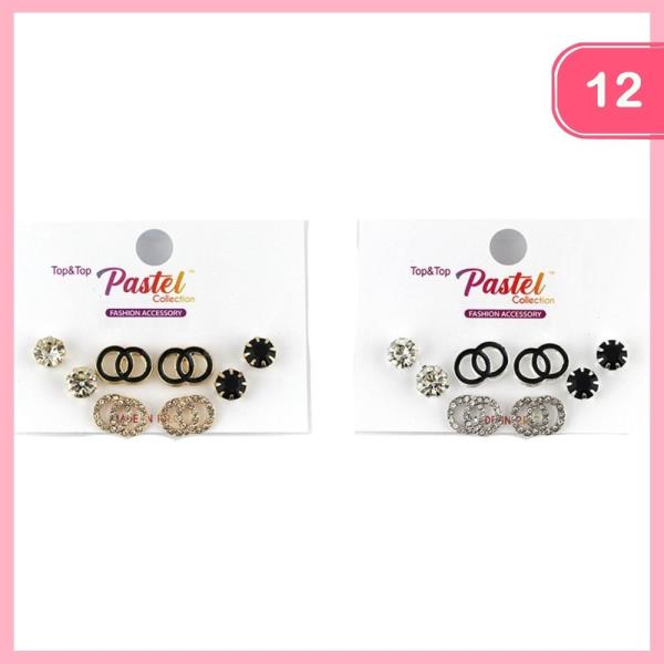 MIXED POST EARRINGS (12 UNITS)