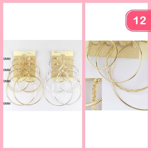 HOOP EARRING SET (12 UNITS)