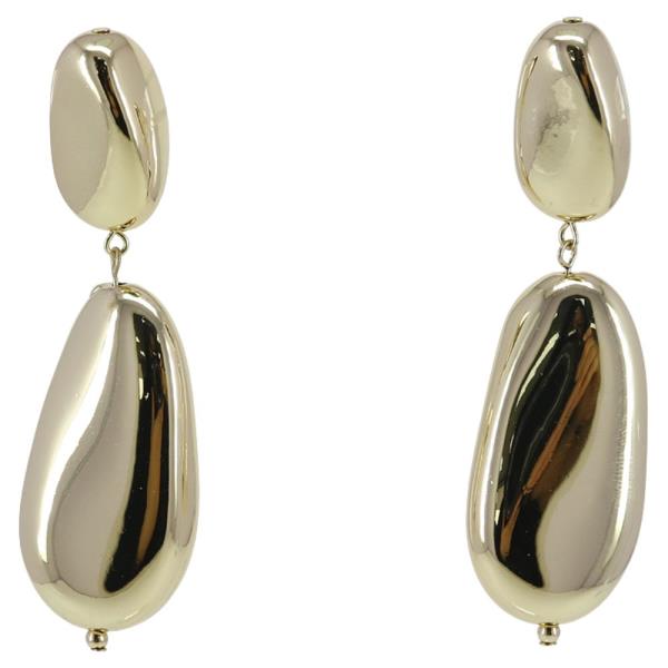 METAL PUFFY DANGLE EARRING