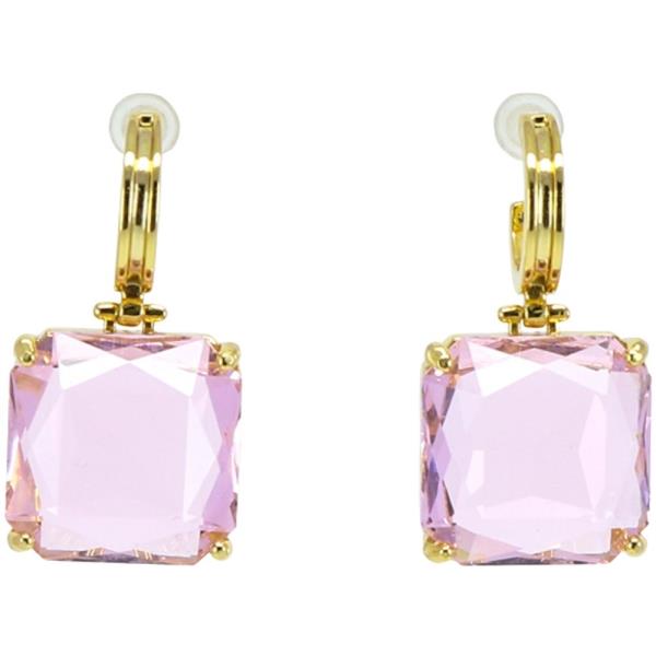 CRYSTAL STONE SQUARE DANGLE EARRING