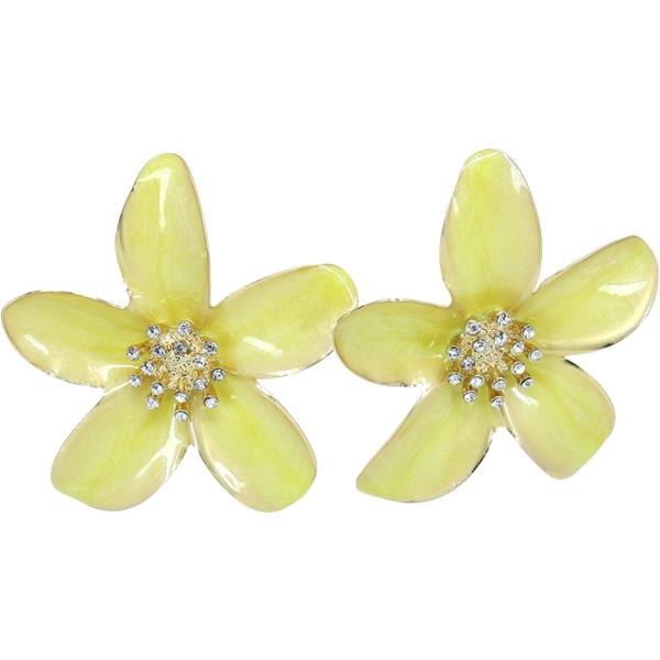 FLOWER PETAL STUD STATEMENT EARRING