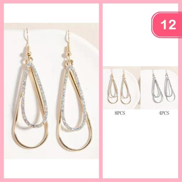 LAYERED DANGLE EARRING (12 UNITS)