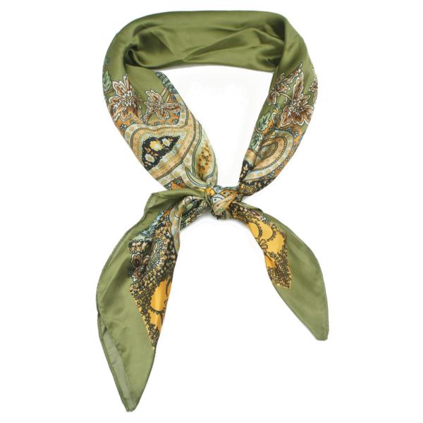 BORDERED PIECE PRINT SCARF