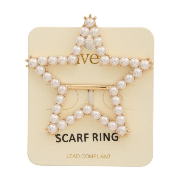 PEARL STAR  SCARF RING