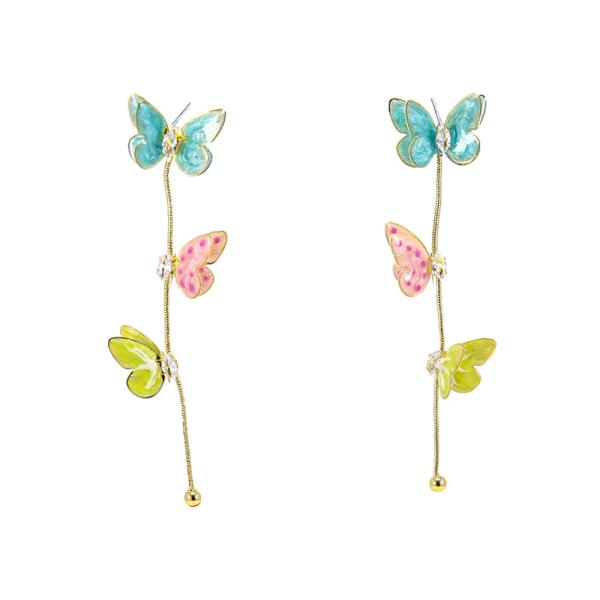 BUTTERFLY LINEAR DROP EARRING