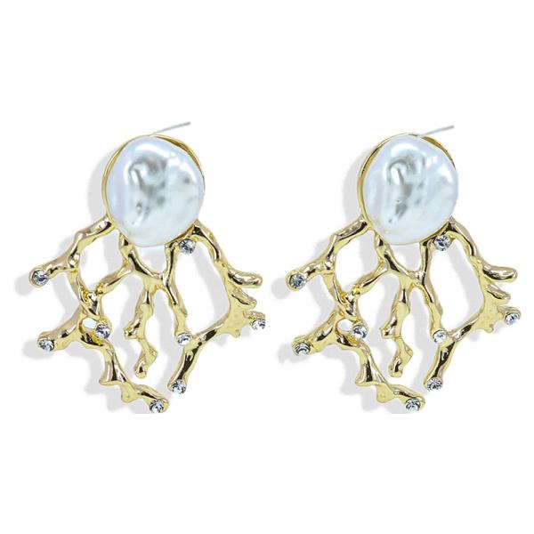 PEARL METAL CORAL EARRING