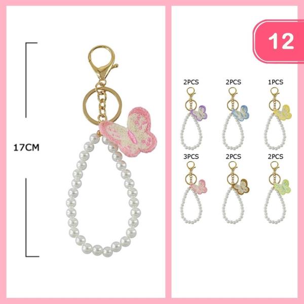 PEARL BUTTERFLY KEYCHAIN (12 UNITS)