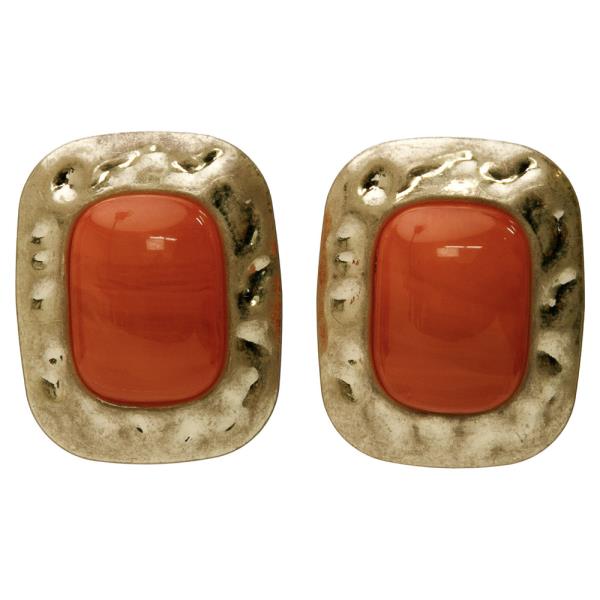 STONE SQUARE EARRINGS