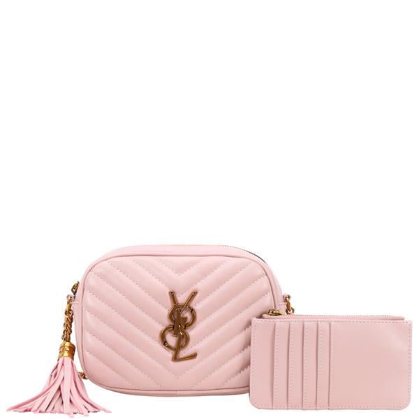 2IN1 QUILTED TASSEL CROSSBODY BAG WALLET SET