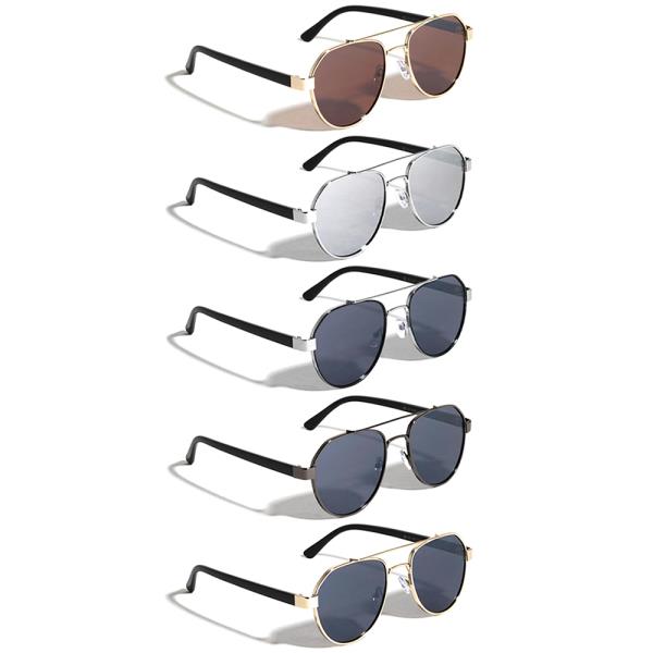 FLAT FRAME MODERN GEOMETRIC AVIATORS SUNGLASSES 1DZ