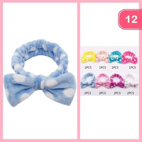POLKA DOT HEAD SPA HEADBAND (12 UNITS)