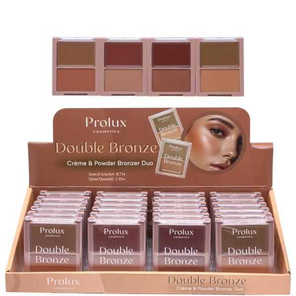 PROLUX DOUBLE BRONZE CREME AND POWDER BRONZER DUO (24 UNITS)