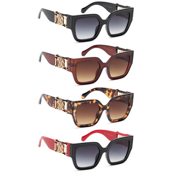 TRENDY SIDE DESIGN SQUARE SUNGLASSES 1DZ