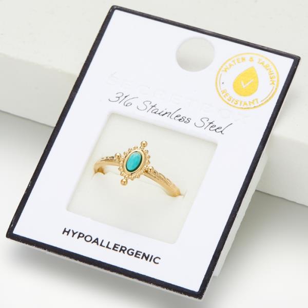 STAINLESS STEEL CRESCENT OPEN RING