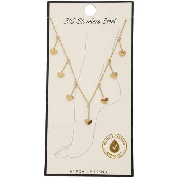 STAINLESS STEEL HEART ANKLET