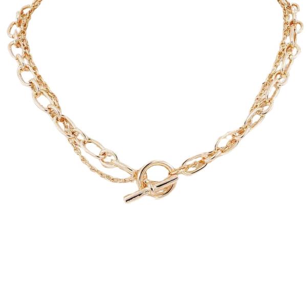 METAL TOGGLE CHAIN NECKLACE