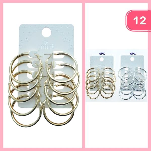 HOOP EARRING SET (12 UNITS)