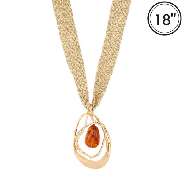 FABRIC MARBLE NECKLACE