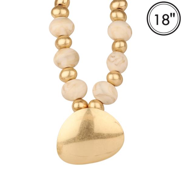 METAL MARBLE NECKLACE