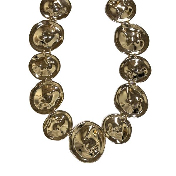 METAL COIN STATEMENT NECKLACE