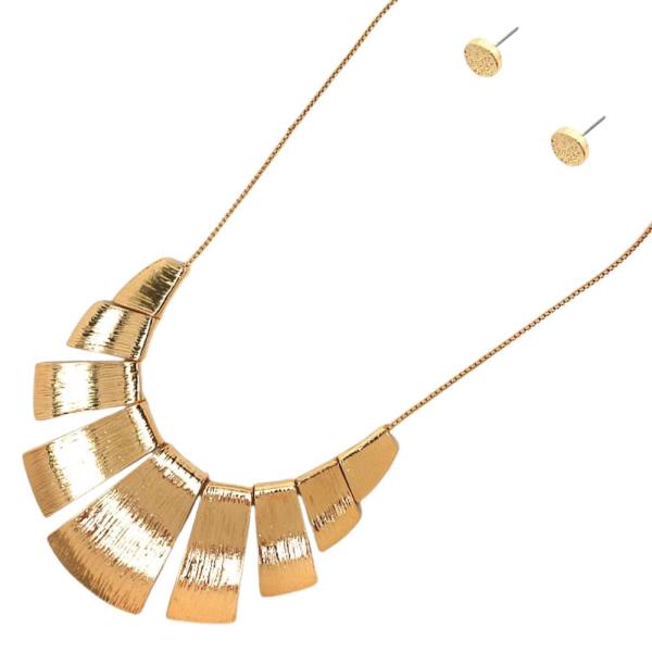 METAL NECKLACE EARRING SET