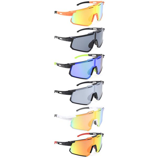 STYLISH FUTURISTIC SHIELD SPORTY SUNGLASSES 1DZ
