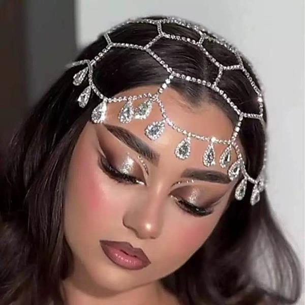 RHINESTONE TEARDROP FOREHEAD HEADPIECE