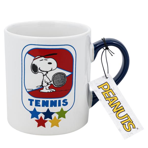 PEANUTS SNOOPY TENNIS STONEWARE MUG