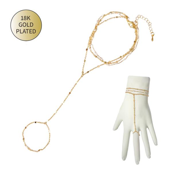 PEARL HAND CHAIN BRACELET