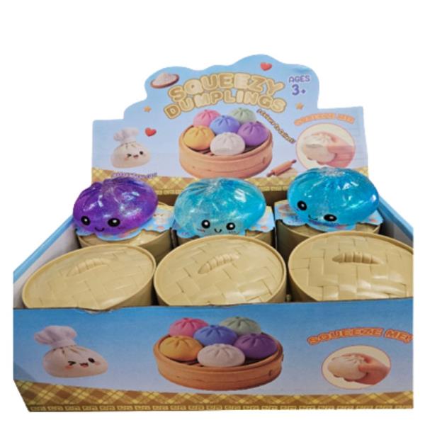 SQUISHY SQUEEZE TOY DUMPLING (12 UNITS)