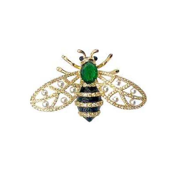RHINESTONE BEE BROOCH