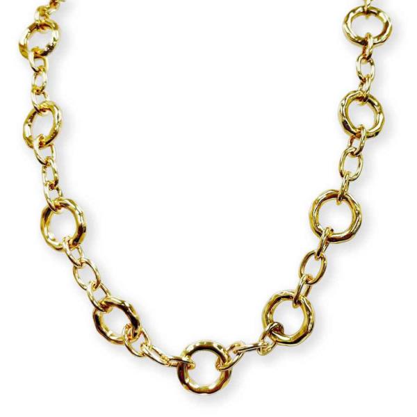 ROUND CIRCLE LINK CHAIN NECKLACE