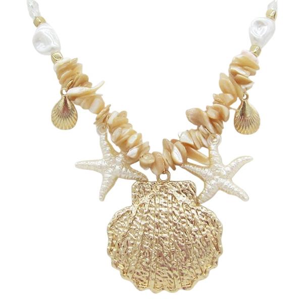 SEALIFE SHELL STARFISH PENDANT NECKLACE
