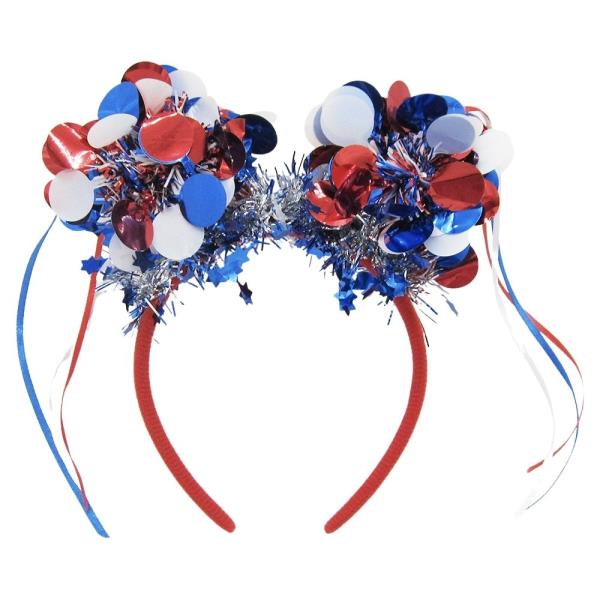 WORLD CUP TINSEL POM HEADBAND