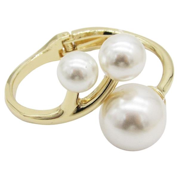 PEARL METAL OPEN HINGE BRACELET