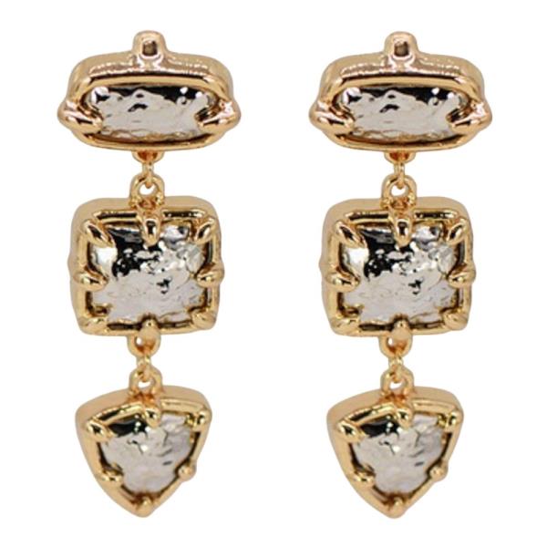 CRYSTAL HEART DANGLE EARRING