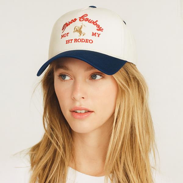 DISCO COWBOY EMBROIDERY BASEBALL CAP