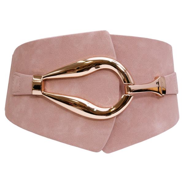 METAL TEARDROP BUCKLE WIDE BELT