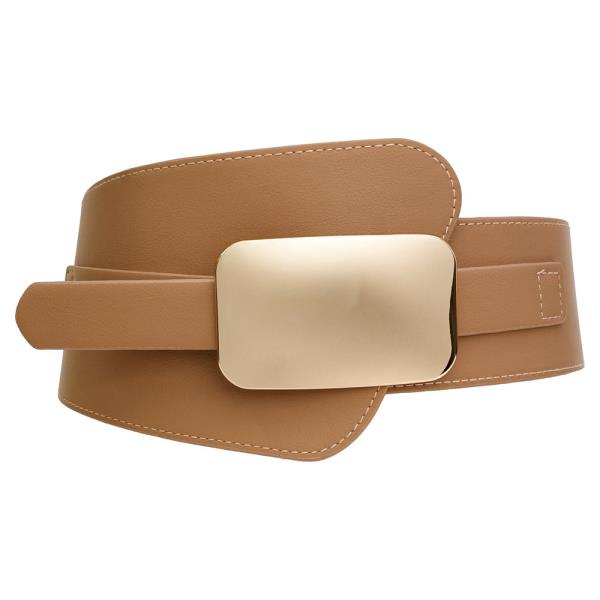 METAL PLATE WIDE BUCKLE BELT