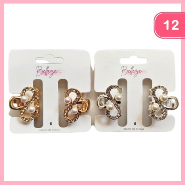 RHINETONE PEARL RING (12 UNITS)
