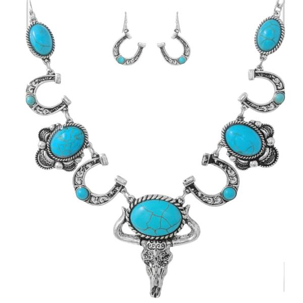 WESTERN MULTI STONE STEERHA NECKLACE