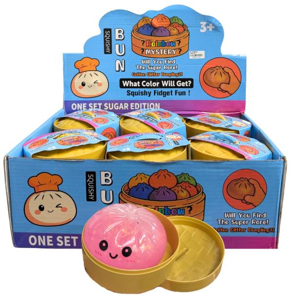 GLOW IN THE DARK DUMPLING SQUISHY SQUEEZE TOY (12 UNITS)